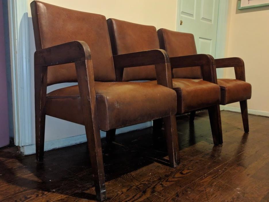 (3) Romito - Donnelly Art Deco MCM Chairs ~ Barbershop Den Smokers Room