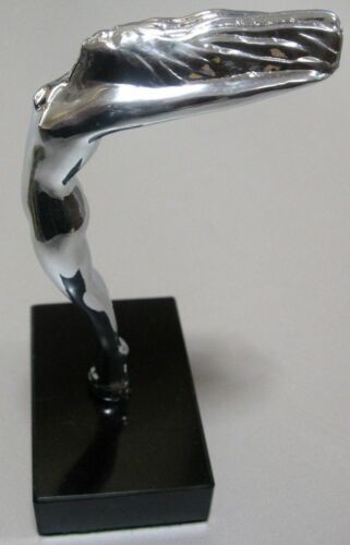 Bathing Beauty Art Deco nymph Trophy or Paperweight polished aluminum USA made