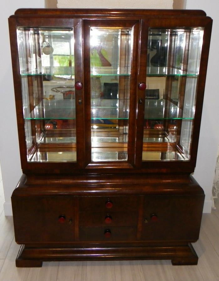 French Art Deco  Cabinet, Display Bar Cabinet c.1930