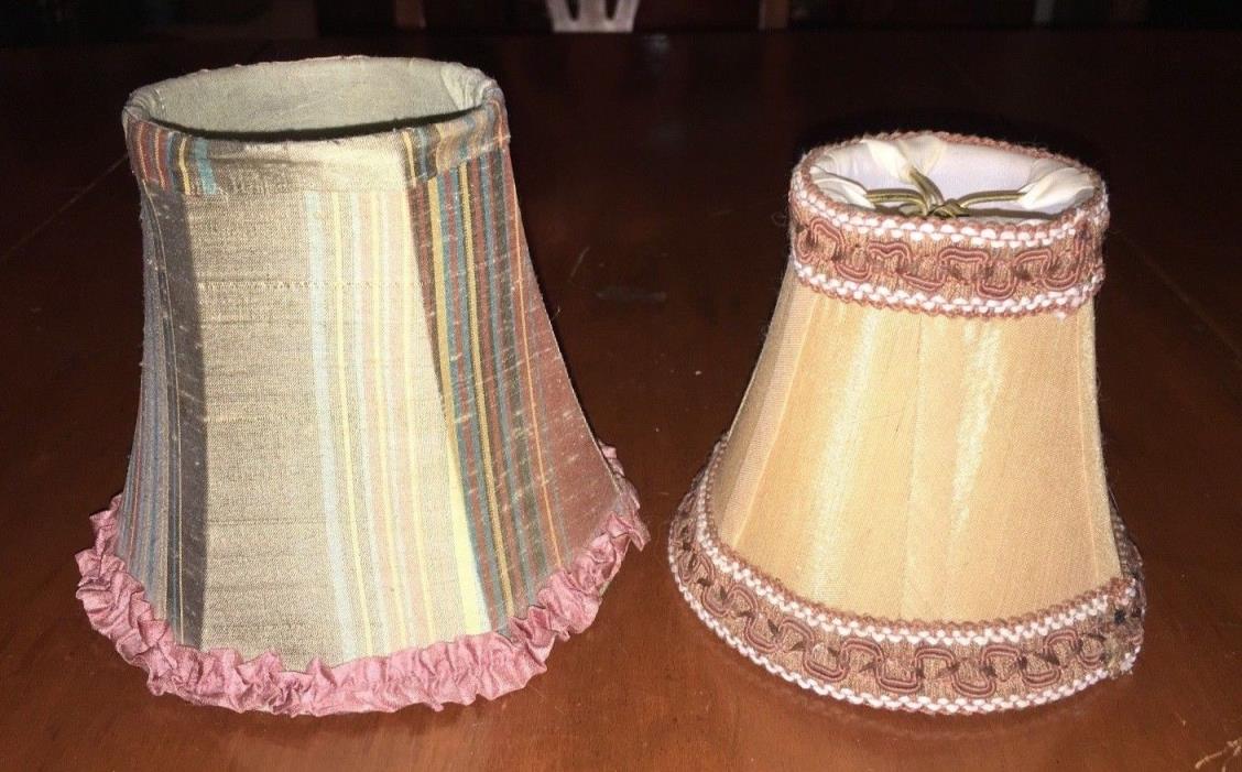 TWO ART DECO DRESSING TABLE LAMPSHADES EXCELLENT CONDITION NO RESERVE