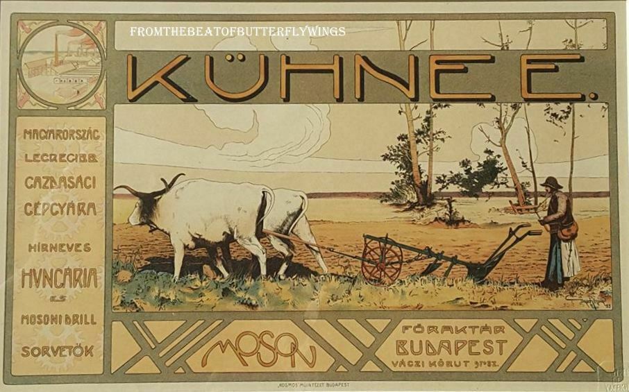 C.1899 Arpad Basch KUHNEE Maîtres de l'Affiche Framed Lithograph Small Poster
