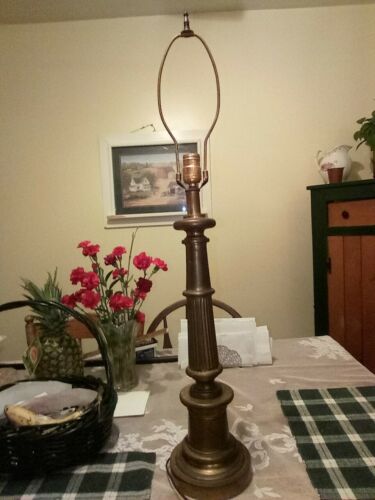 Antique Leviton Lamp. Brass Table Art Nouveau Lamp. Pre 1940's  Vintage Lamp