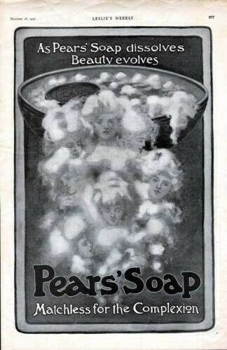 1920 PEARS SOAP WASH BASIN HYGIENE WOMEN SKIN CARE AD6700