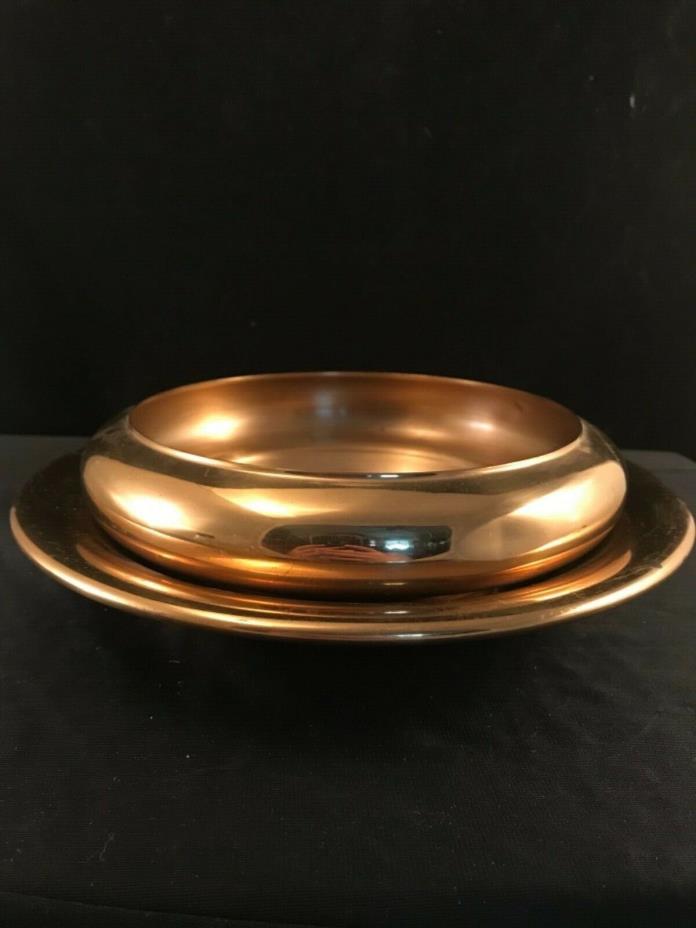 Two (2) Mid Century Arts & Crafts Copper Bowls Saxton Inc California Copper