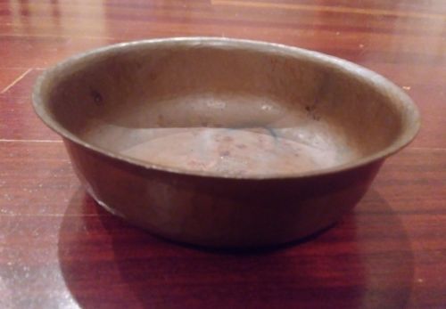 Antique Signed ROYCROFT Hammered Copper BOWL Arts & Crafts Rolled Edge