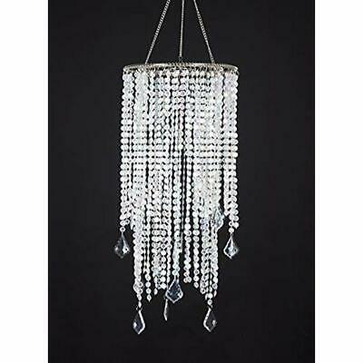 FlavorThings 2 Chandeliers Tiers 20.5" Tall Sparkling Iridescent Acrylic For