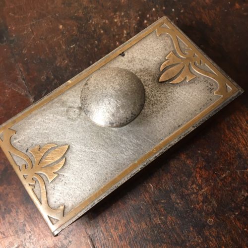 Antique Bronze on Silver Arts &Crafts Blotter Like Heintz / Silvercrest