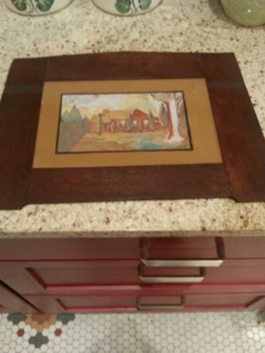 Arts and Crafts Oak Frame with Original Art Stickley ?