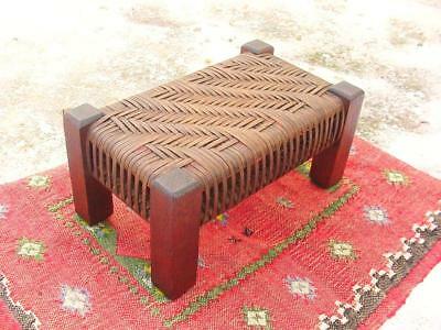 Arts & Crafts Mission Oak Woven Splint Top Footstool Cricket ~ Sheer Perfection