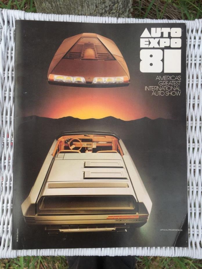 Rare Auto Expo 81 Official Program Mid Century Modern UFO Style Cars Mercury LN7