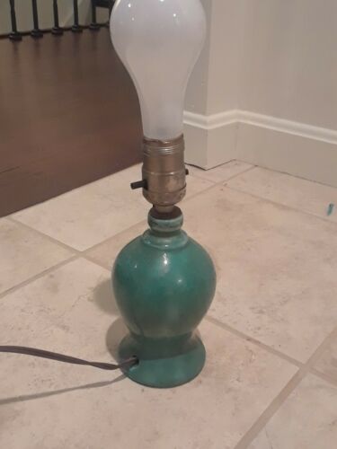 Mid century modern pottery lamp