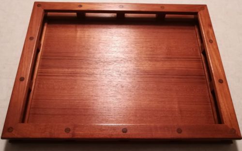 Mid-century Vintage DANSK Teak Wood Serving Tray Galley Rail IHQ