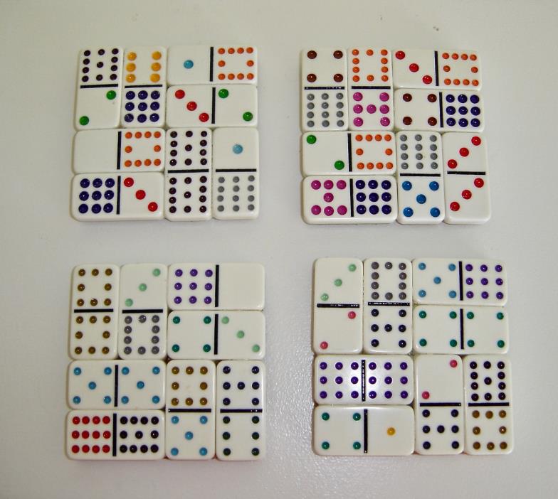 Domino Tile Coaster Set, Real Domino Tiles, Fun and Unique, New and Mint!