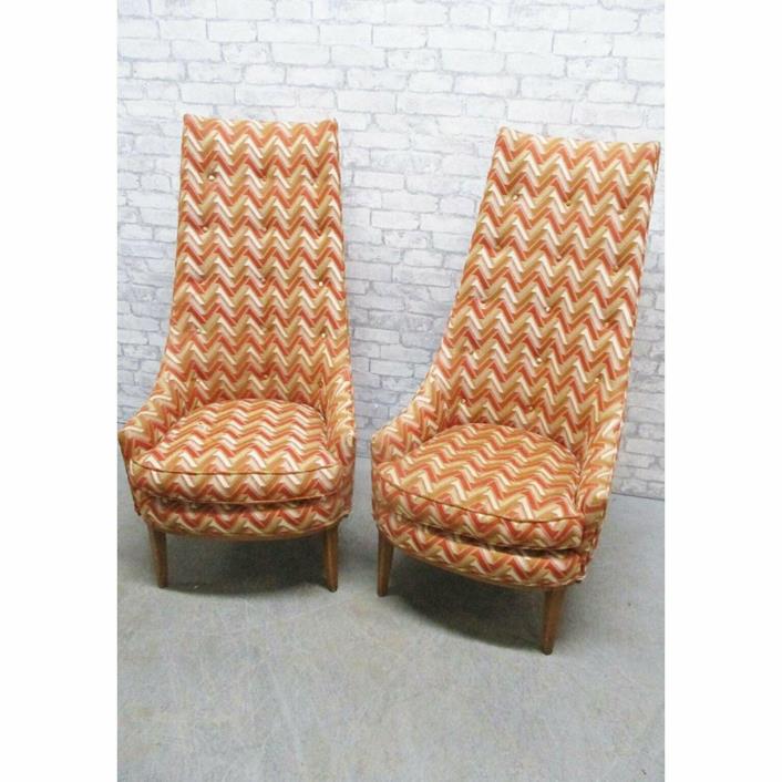 Rare Danish Mid century Set Lounge Chair A Pair