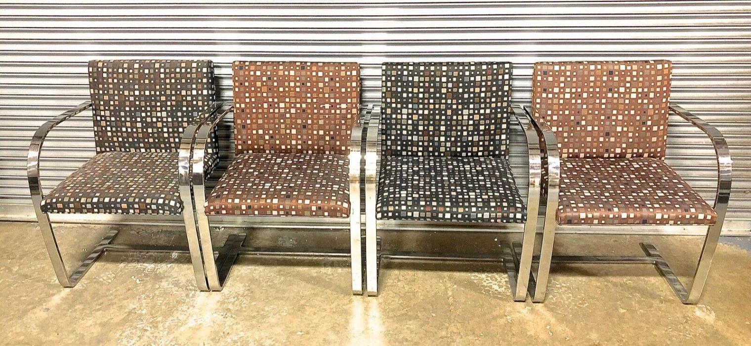 Knoll Brno Chair - Flat Bar  Mies van der Rohe style set of 4