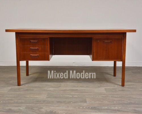 Danish Modern Teak Desk Mid Century