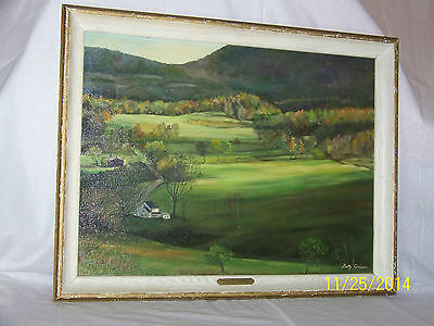 Original Oil On Artist Board Landscape 