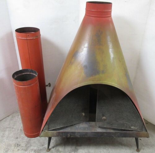 Mid-Century Modern Majestic Regency Cone Fireplace retro