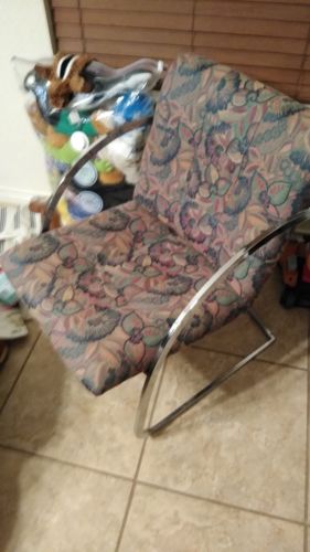 Mid Century Metal Frame Chair Seat Inside