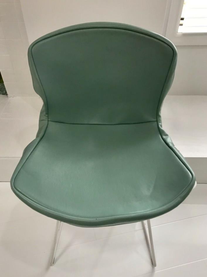 Knoll Bertoia Side Chair Full Cover Seat Cushion Blue Vinyl Mid Century #4 of 6