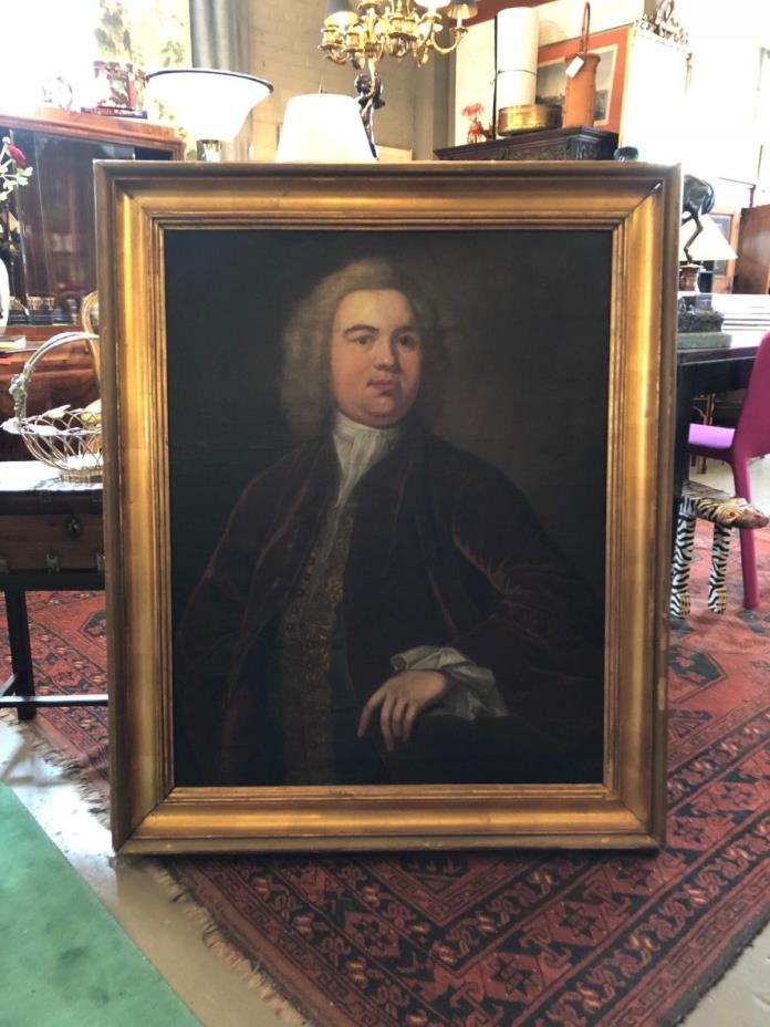 Circa 1745 English Oil Painting of William Law Church of England Priest Tindal