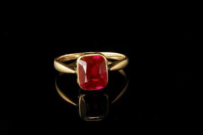 ANTIQUE VICTORIAN PINK SAPPHIRE 10K GOLD RING A51300