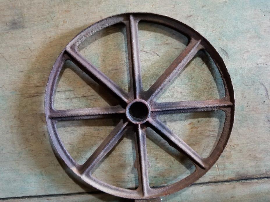 Vintage industrial steampunk cast iron pulley  Industrial project 10