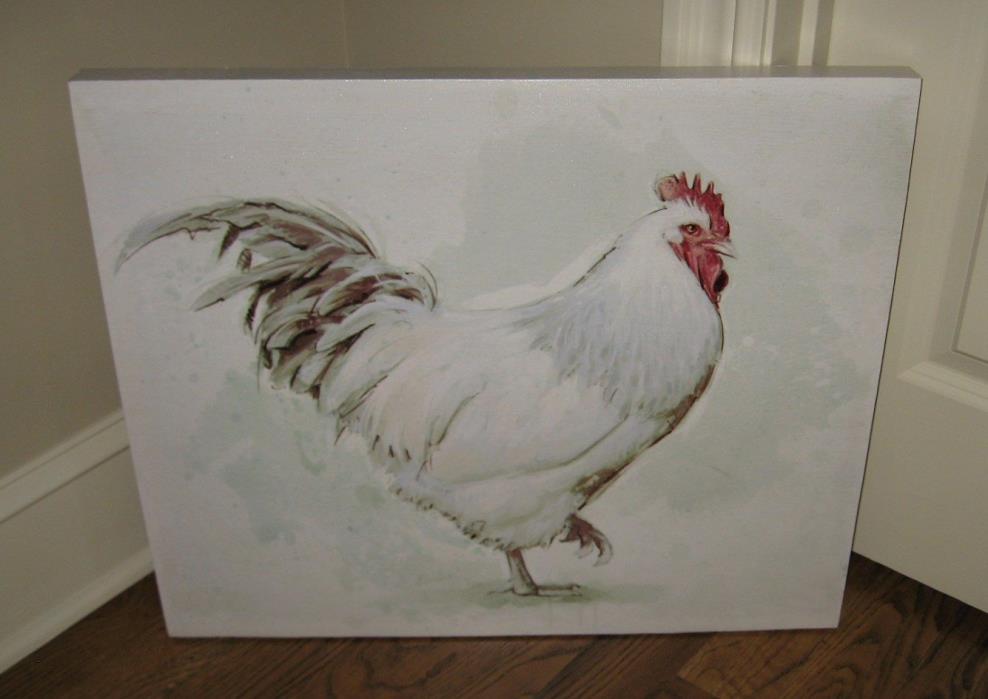 Large Canvas CHICKEN Wall PICTURE*Farmhouse Primitive/French Country/Urban Decor