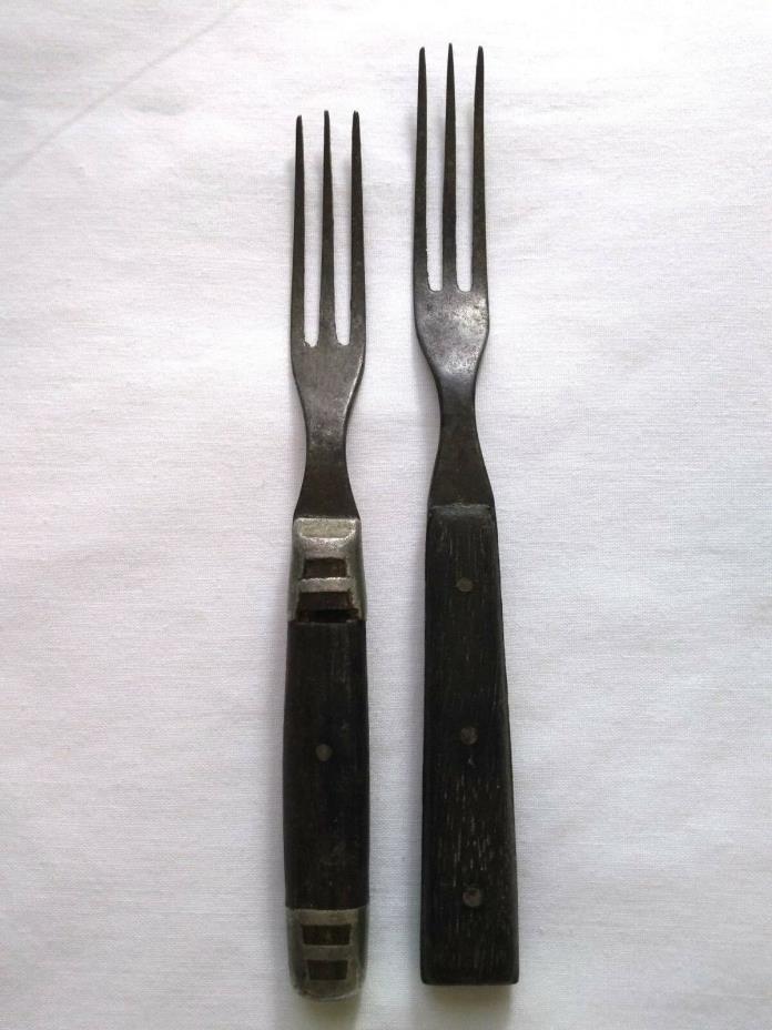 Antique Civil War Era 19th Century 3 Prong Forks Primitive Rustic 1800s