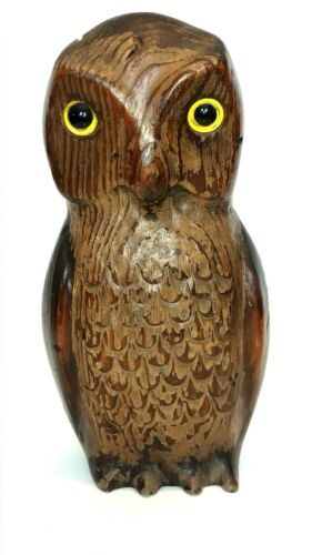 Antique ,vintage wooden owl decoy and a nice SIGNED folk art  AAFA