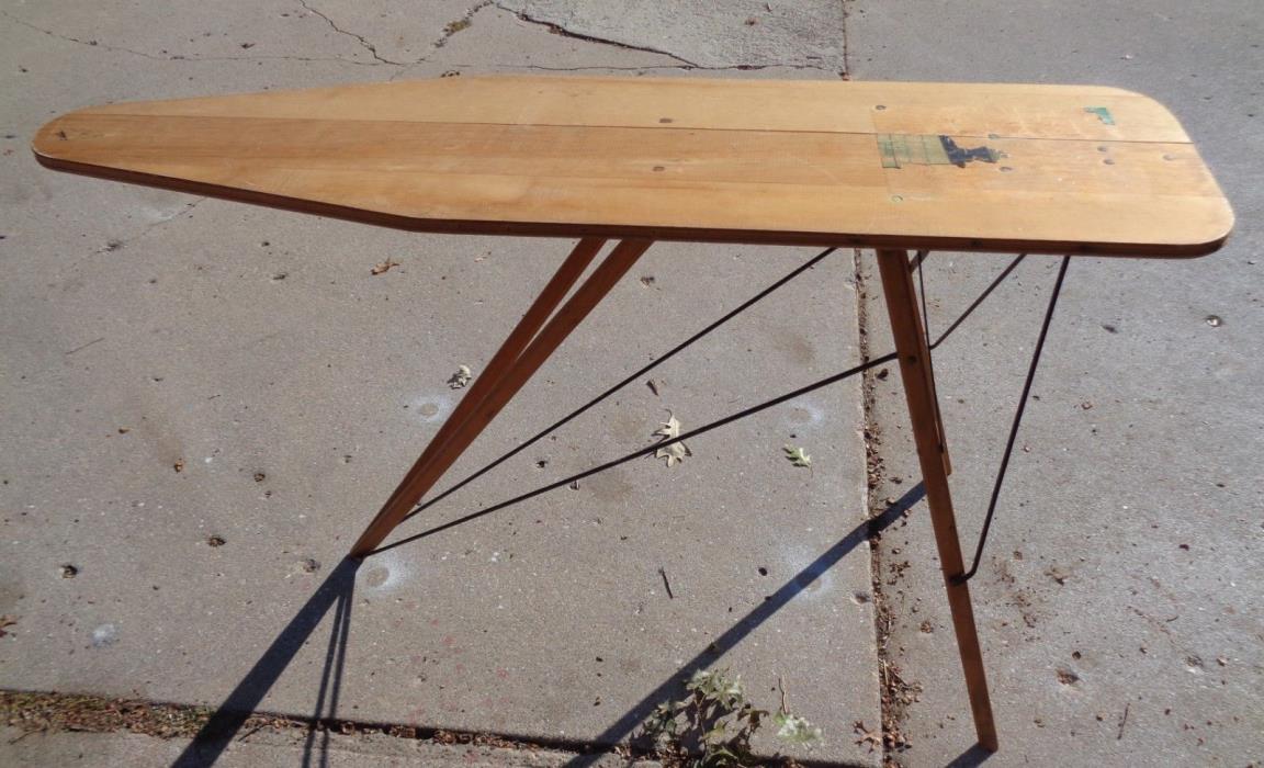 1950's Primitive Vintage Wooden Folding Ironing Board Excellent