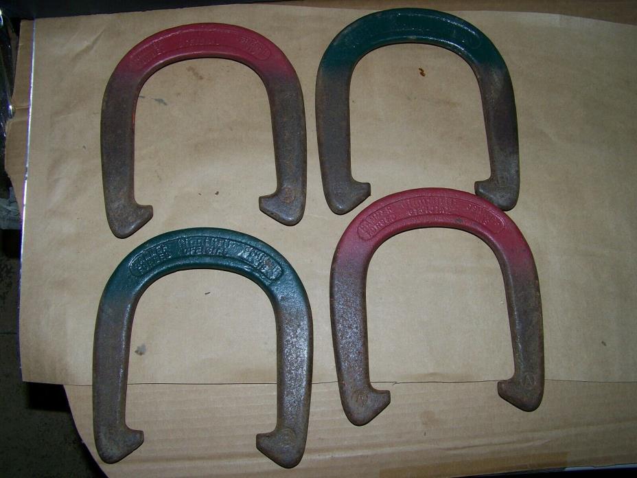 Horseshoe, Hammer Forged, Giant Grip Official made in Oskosh, Wisconsin set