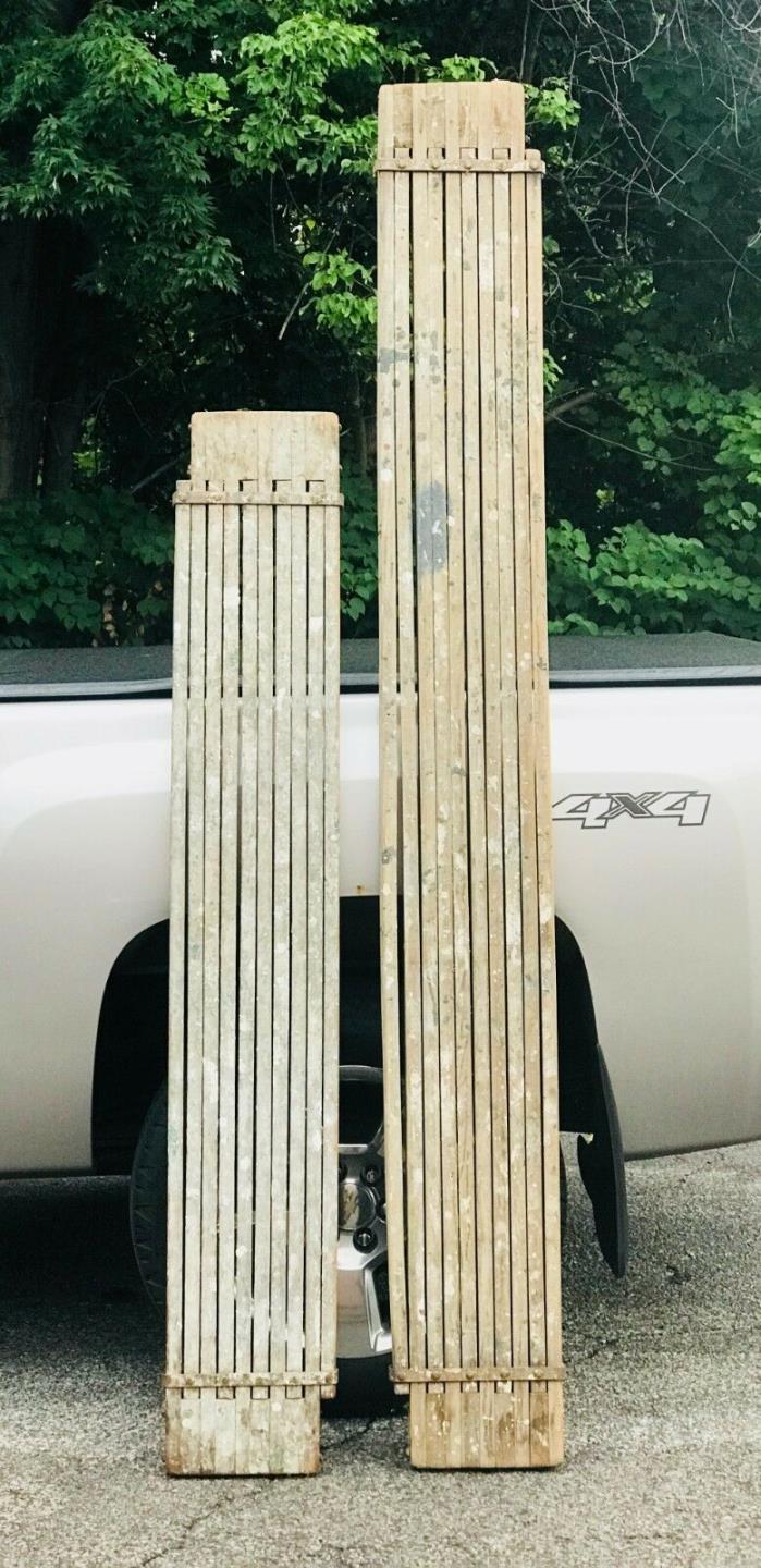 2 Vintage Wood Expandable Painter Boards Scaffolding Plank REPURPOSE ONLY