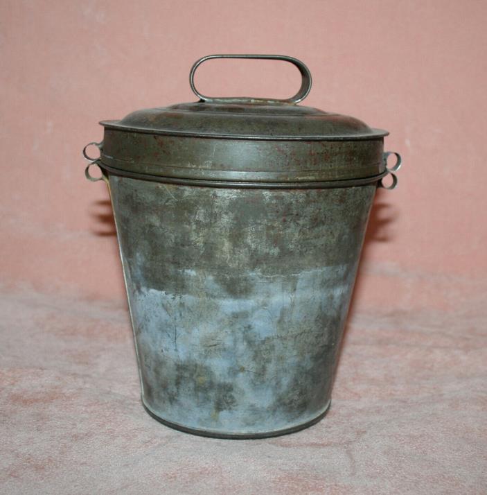 Vintage Real Tin Pudding Steam Mold c1900