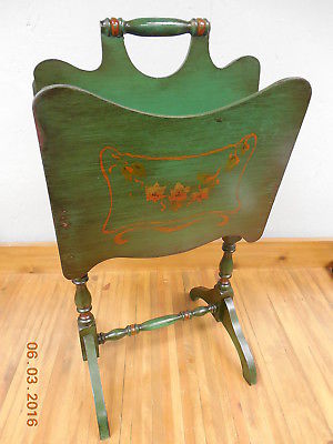 Old Vintage Book Stand Rack - Tole Paint  #  C40