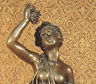 * Real Bronze Metal Statue on Marble Grape Lover Wine Vino GREAT WEDDING GIFT