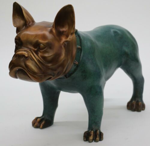 Handcrafted Extra Large Limited Edition English Bulldog Dog Bronze Sculpture Art