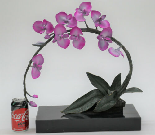 Mothers Day Perfect Gift Orchid Flower Bronze Sculpture Last For Ever Limited Ed