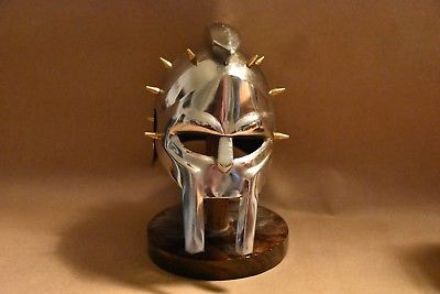 Mini Armor Helmet w/ Stand ~ Maximus ~ Medieval Knight Spartan Armor