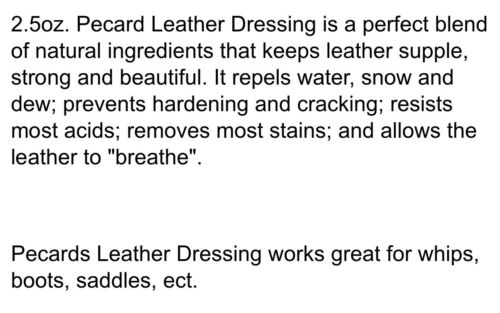 New Pecard Leather Dressing 2.5oz