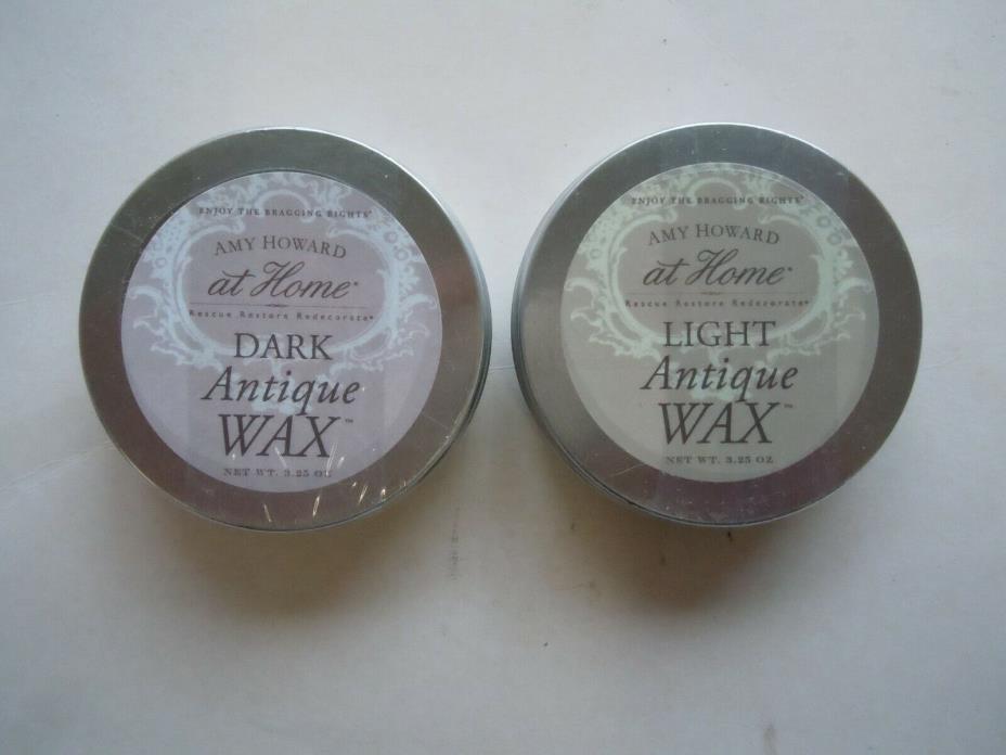 Amy Howard at home Dark Antique Wax,and Light Antique Wax, 3.25 Oz Tin Cans