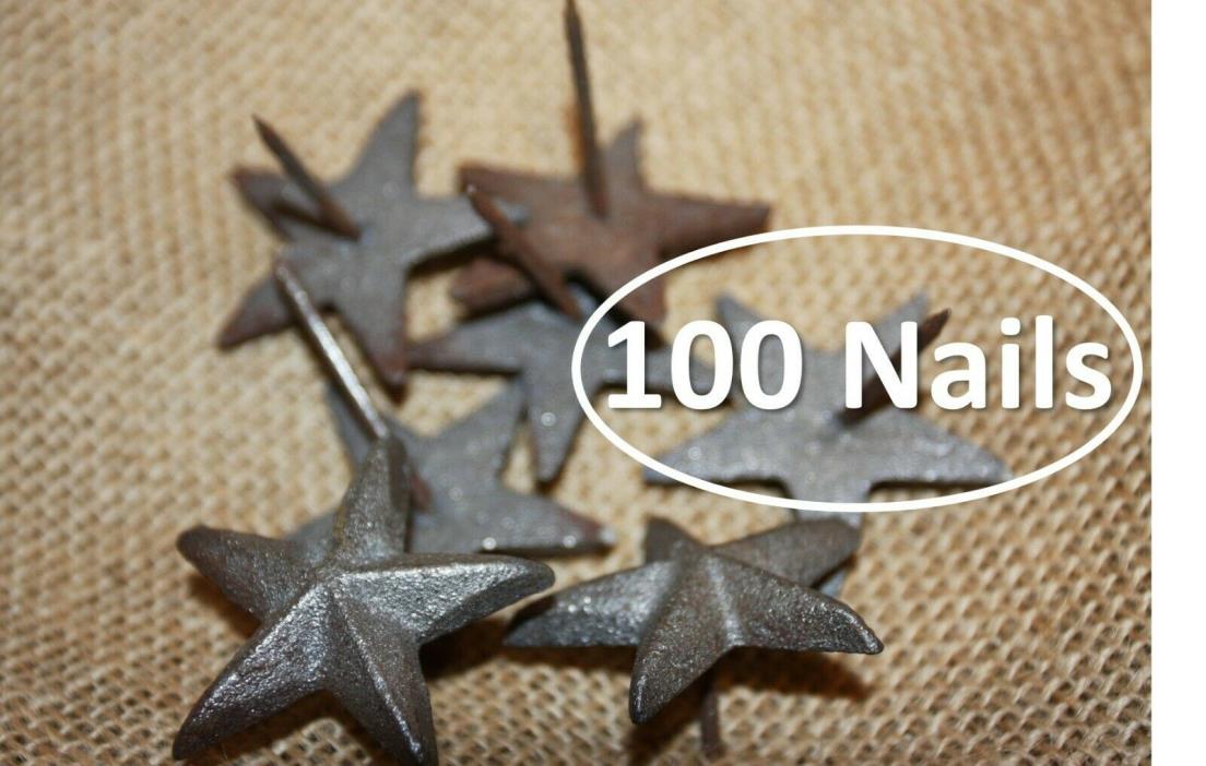 (100) Cast Iron Star Nailheads Clavos 1 3/4