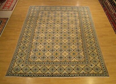 8 x 10.7 High Quality Handmade Antique 1930s Persian Oriental Rug Soft Kork Wool