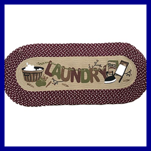 Laundry Floor Runner Braid Handmade Rug Burgundy Vintage Washable Cabi 4 19