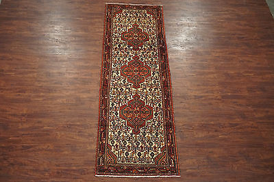 4X11 Runner Hand-Knotted Persian Antique Oriental Area Rug (3.6 x 10.6)