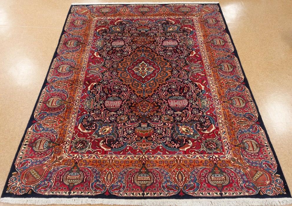 Persian Rug Kashmar Hand Knotted Wool NAVY Archaeology Eloquent Oriental 10 x 12