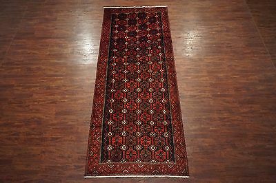 5X13 Persian Baluchi Antique Tribal Gallery Runner Hand-Knotted Wool Rug Carpet