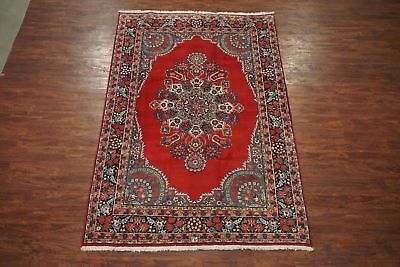 Signed 6X11 Fine Antique Area Rug Oriental Hand-Knotted Wool Carpet (6.5 x 10.11