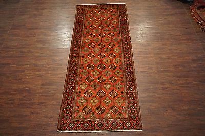 5X13 Antique Kurdish Bukhara Tribal Gallery Runner Hand-Knotted Wool Rug Carpet