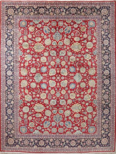 Persian Vegetable Dye All Over Floral Oriental Handmade Rug Old Antique 10x13